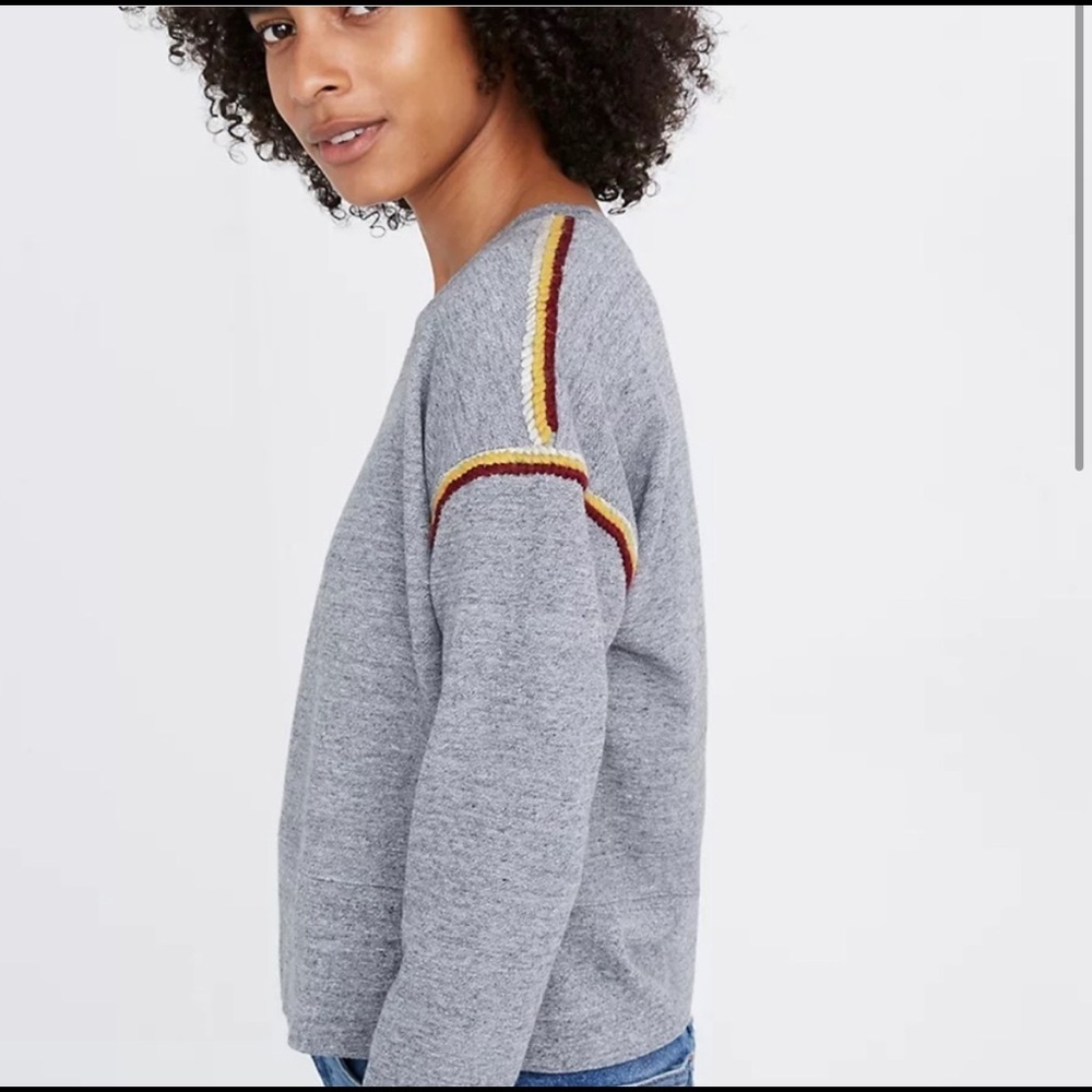 Madewell  Miles embroidered cropped sweatshirt woman size S normcore minimalism